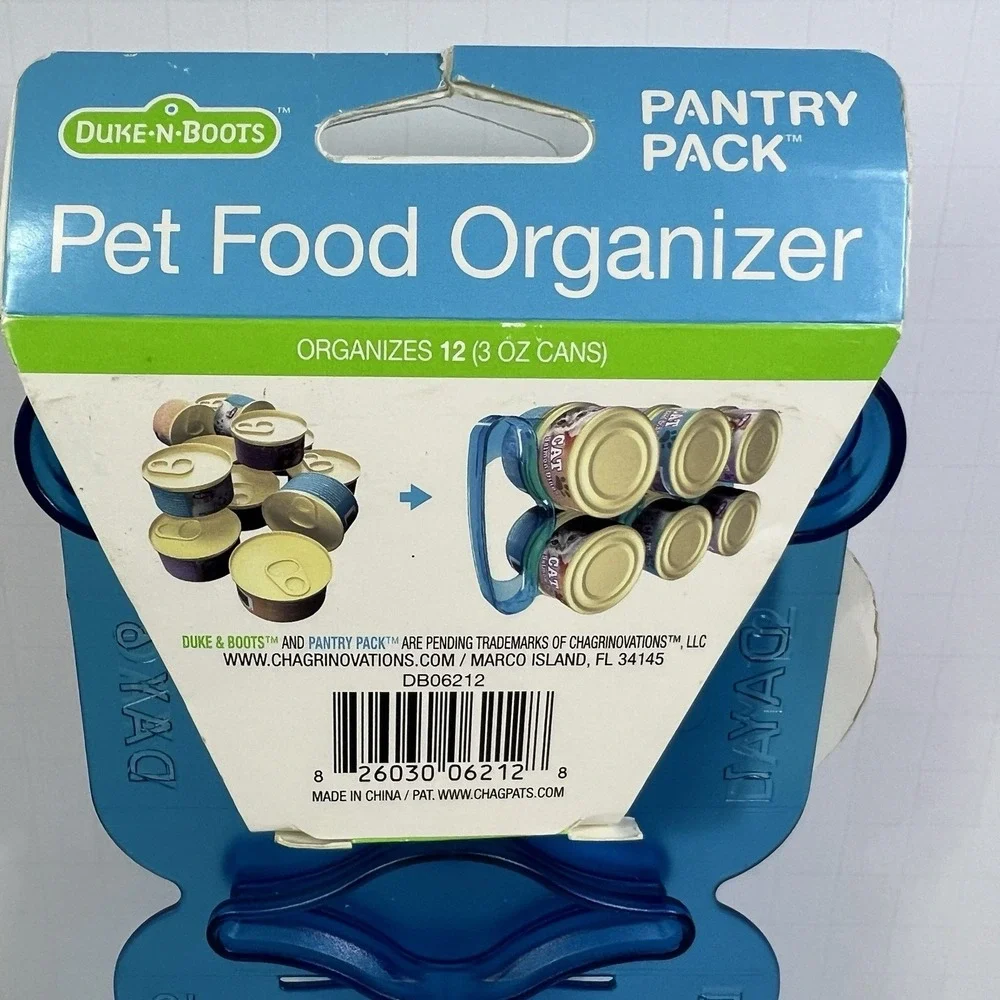Duke N‎ Boots Pantry Pack Pet Food Organizer Holds 12 3oz Cans Blue